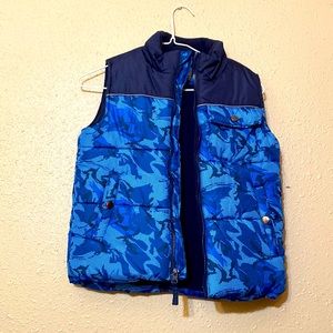 Boys Blue Zip Up Vest